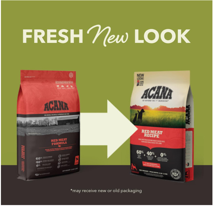 ACANA Grain Free Dry Dog Food Red Meat Recipe 25lb