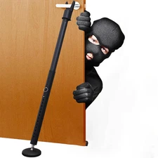 Heavy Duty Door Security Bar Jammer Adjustable 26–49" Steel Brace for Home 