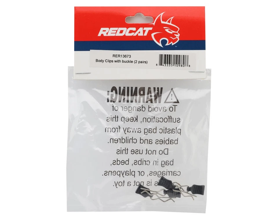 Redcat Small Body Clips w/Pull Tabs (4) [RER13673] - Image 2 of 2