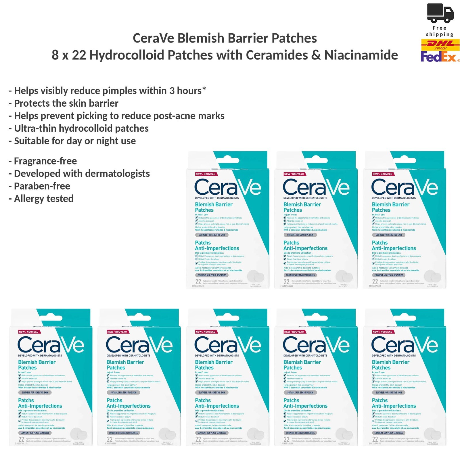 CeraVe Acne Control Patches Blemish Barrier Patches 22 St. - Image 3