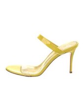 GIUSEPPE ZANOTTI Yellow Patent Leather PVC Sandals Size 10.5 IT 40.5 Very Good