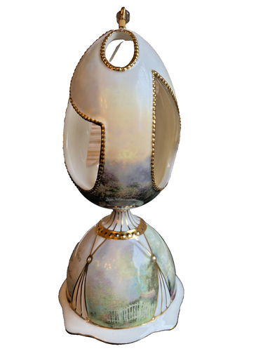Thomas Kinkade Benedizione della Speranza Musicale Faberge Uovo Christian Quanto sei grande - Foto 3 di 11
