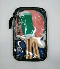 Travaling Ping Pong Table Tennis Set kit 2 paddles 1 Ball 1 Net&Hardware VTG 80s
