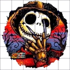 Sublimation Print Halloween Skeleton Ready to Press Heat Transfer