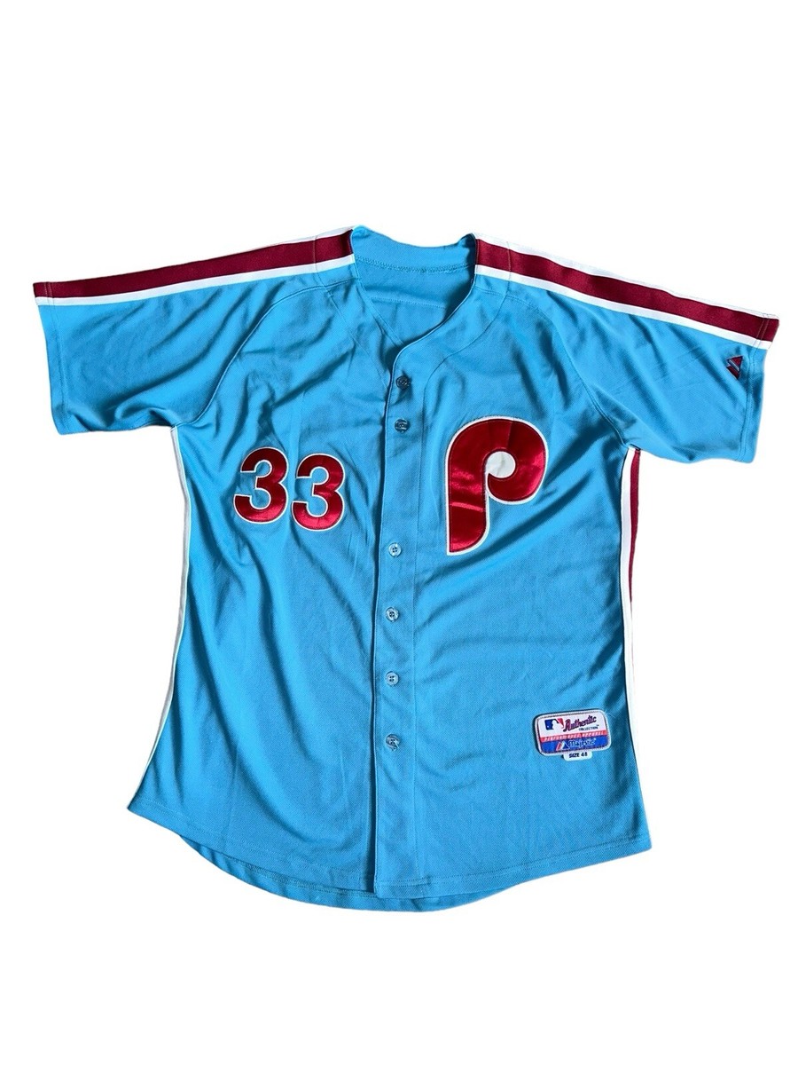 Majestic Philadelphia Phillies #33 Cliff Lee Powder Blue