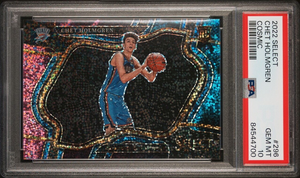 2022 Select Chet Holmgren Courtside Cosmic PSA 10 Rookie Thunder