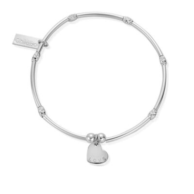 ChloBo Mini Noodle Sparkle Rice Love Herz Armband