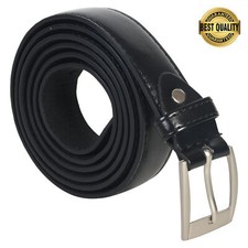 BELT MENS BIG AND TALL DRESS BELT NEW BLACK SIZE 62 CASUAL STYLISH METAL BUCKLE