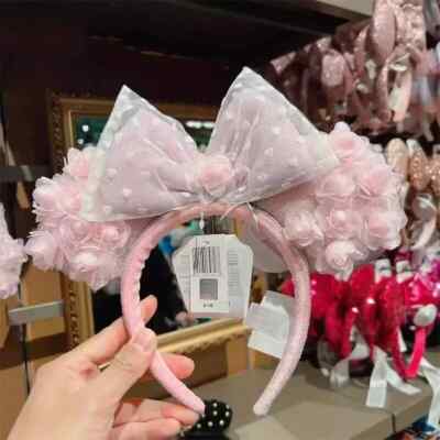 Disney Parks 2023 Valentine Pink Rosebud White Hearts Minnie  display picture 3