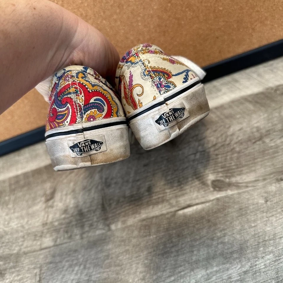 Vans x Liberty Flower Paisley and Cream Women's Sneakers Size 7.5 - Изображение 3 из 4