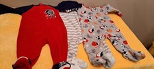 Lot of 3 baby boy pajamas size 6 months
