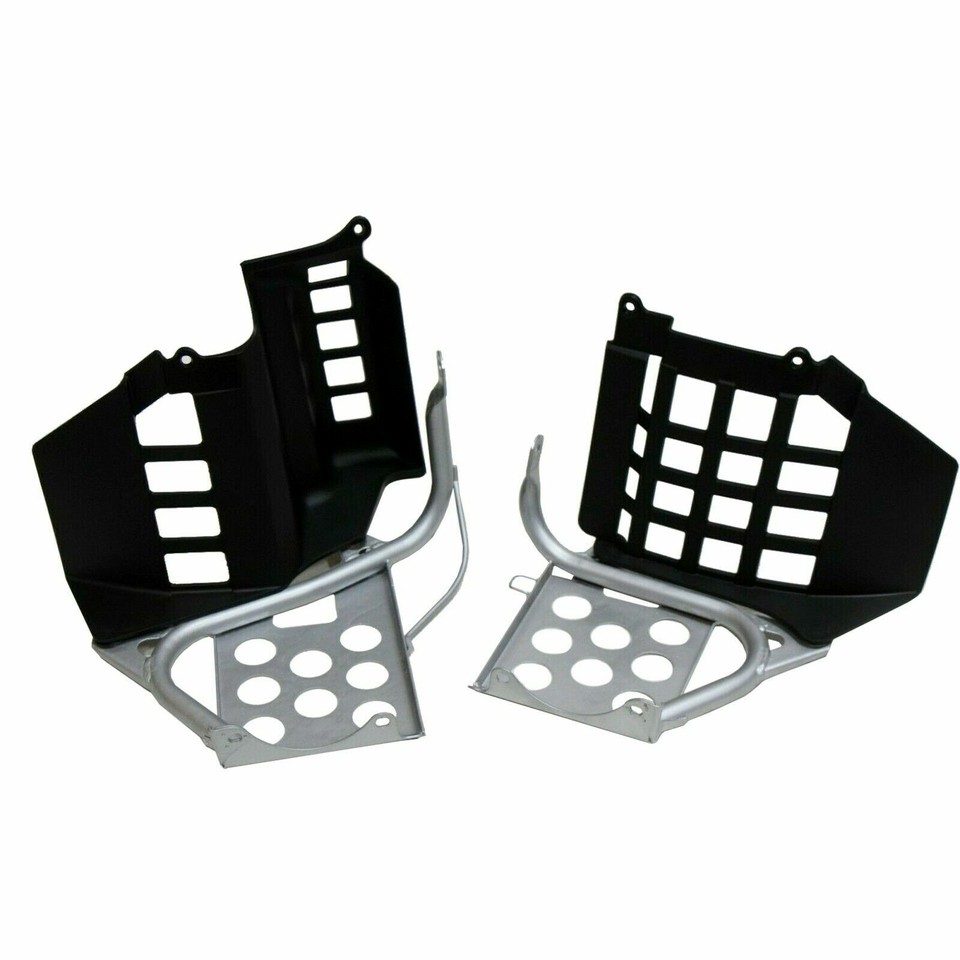 Heel Guards Footrest For 1987-2006 Yamaha Banshee LH+RH Nerf Bars Black+Silver - Foto 9