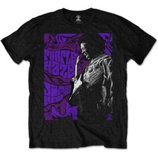 Image of JIMI HENDRIX UNISEX T-SHIRT: PURPLE HAZE (BLACK) New Official