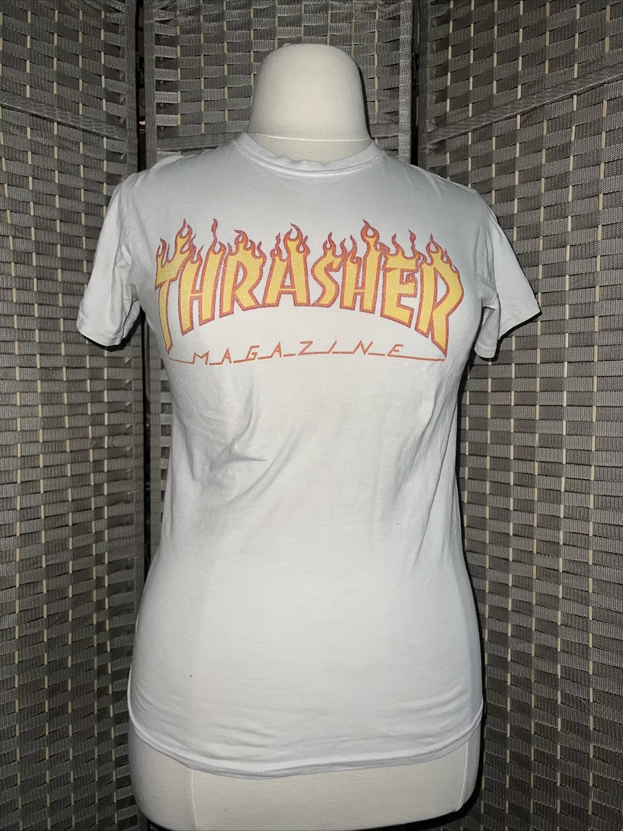 White and orange thrasher clearance shirt
