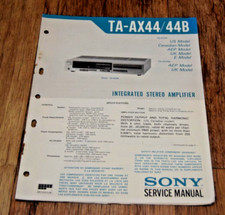 Sony TA AX44 44B Stereo Amlifier Amp Service Manual Original Vintage 1982 RARE