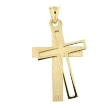14K Gold Double Layer Cross
