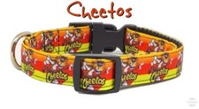 Cheetos Dog collar handmade adjustable buckle collar 5/8"wide or leash small dog