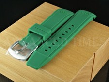 New Genuine Deep Blue 22MM High Grade Green Rubber Strap For Master Diver 1K