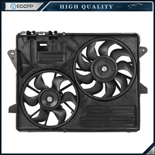 Electric Radiator Condenser Fan Assembly For 2015-2021 2022 2023 Ford Mustang