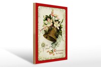 Holzschild Weihnachten Santa Claus Winterzeit 30X40 Cm Deko Schild
