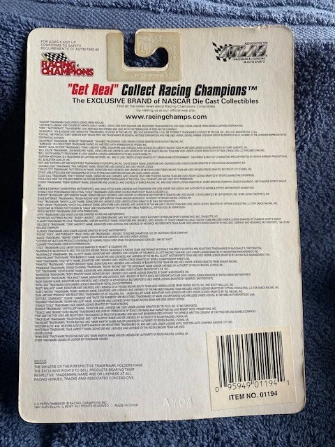 NUEVO Antiguo Stock-1/64 Racing Champions Diecast Joe Nemechek NASCAR 1997 Foto 3 de 3