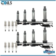 Fit For Cadillac Deville 2004-2005 4.6L V8 2x Ignition Coils & 8x Spark Plugs