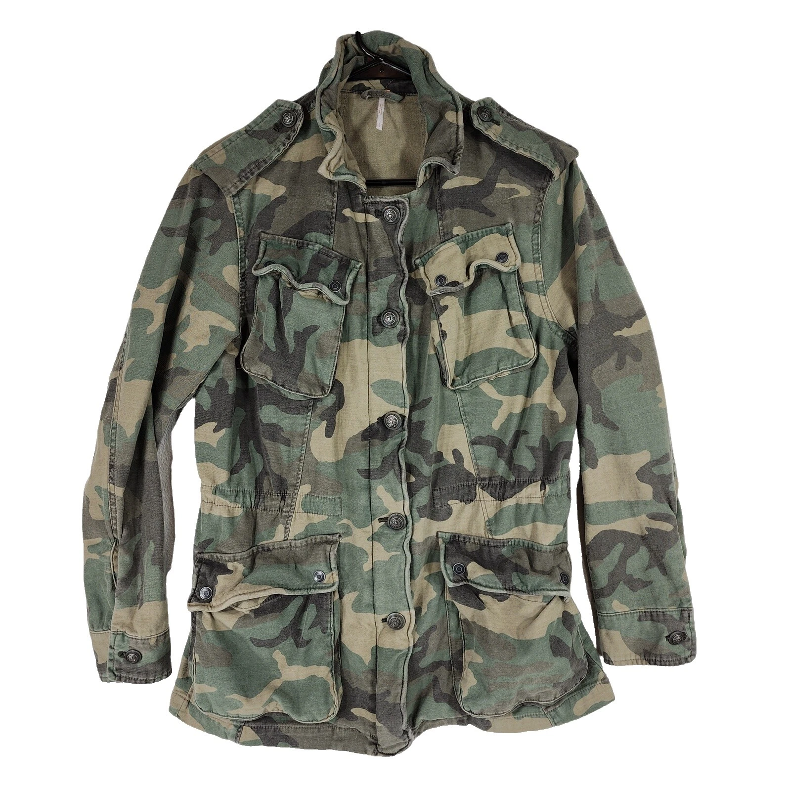 Chaqueta camuflaje militar Free People abrigos, chaquetas y chalecos para Mujeres