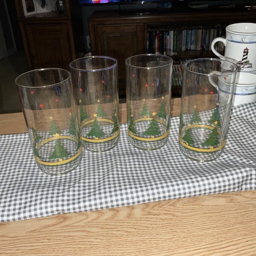 Vintage Libbey Glasses / Tumblers ~ Christmas Woods Pattern ~ 16 oz ~ Set of 4 - Imagen 7 de 21