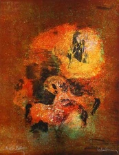 Lebadang (aka Hoi), Horses with Sunset, Lithograph, signed and numbered in penci