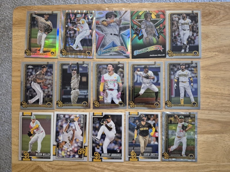 Baseball 60 Card Lot No Duplicates San Diego Padres (Machado, Merrill, Snell)