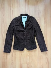 J.Crew Brown Corduroy Cinch Waist Button Collared Boho Short Jacket Blazer XS