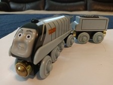 Rare Thomas And Friends Wooden Railway SPENCER With Tender GOLD MAGNETS   289