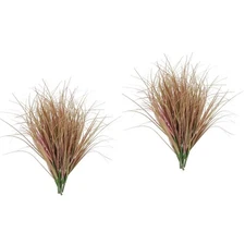 Set of 2 Faux Outdoor Greenery Artificial Decor Grass Fake Plants for outside
