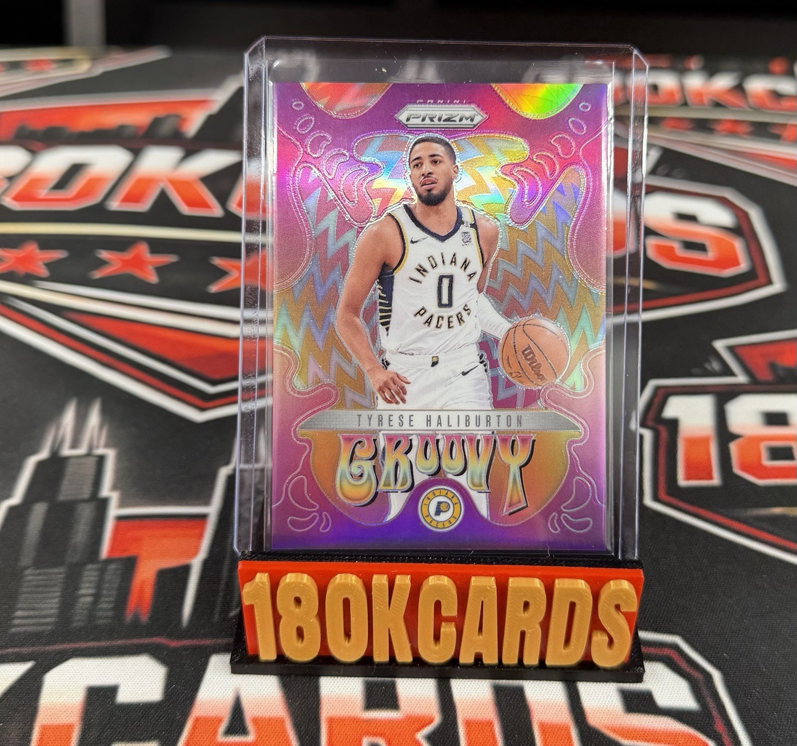 2024-25 Panini Prizm TYRESE HALIBURTON GROOVY SSP #17 PACERS