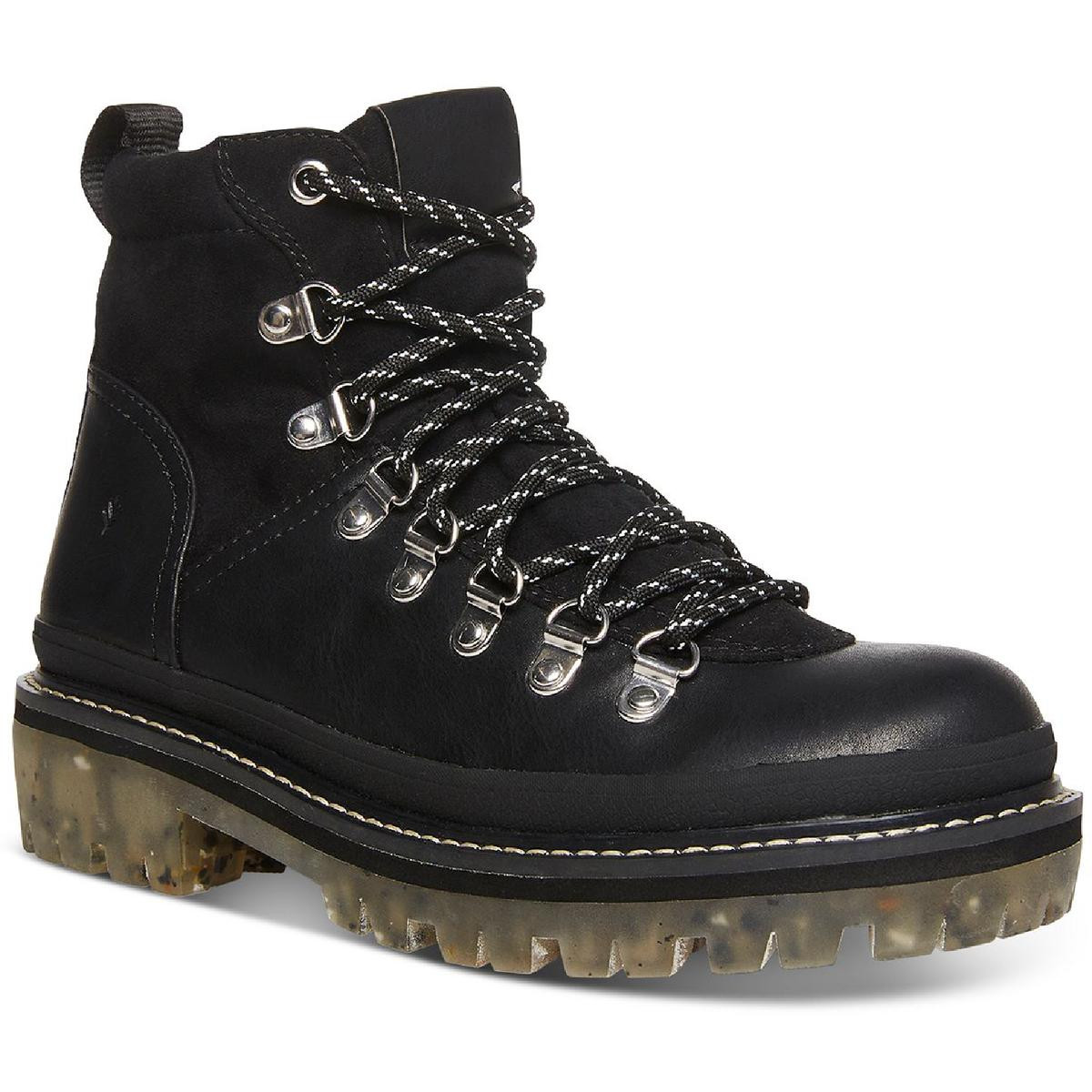 Женские ботинки Cool Planet by Steve Madden Bunii черного цвета в армейском стиле на шнуровке BHFO 5612