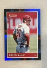 2022 Donruss - Retro 1988 Variation Mike Trout #265 Holo Blue Millville Meteor