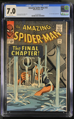 Amazing Spider-Man #33 (1966) CGC 7.0 WHITE PAGES Final Chapter Original Owner