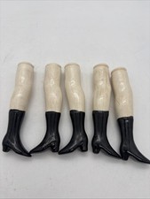 5 Vintage China Doll Replacement Legs 4 3/4  Tall