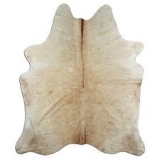 Premium Kuhfell Teppich XXL Rinderfell L180 x B220 cm creme beige K346