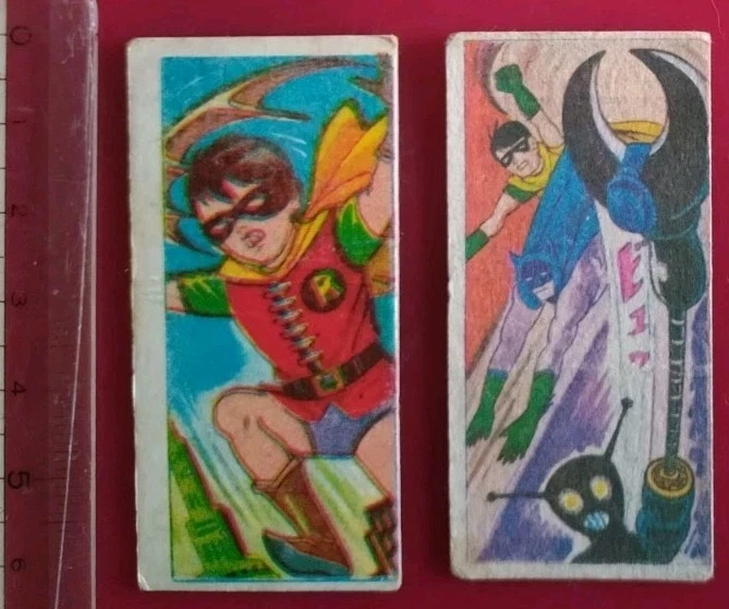 JAPAN VINTAGE BATMAN MENKO CARD lot 2 CARD - Photo 1/2