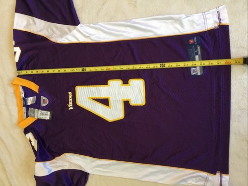 VTG Reebok NFL On Field Minnesota Vikings Brett Favre #4 Jersey Adult Sz L NWT - Picture 8 of 15