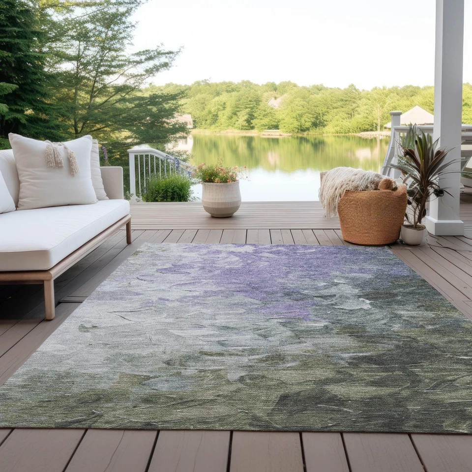 Addison Rugs Chantille ACN1674 Lavender 3'x5' Indoor/Outdoor, Machine Washable-- - Image 3 of 4