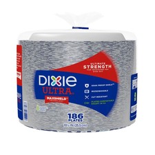 Dixie Ultra 10-1/16" Paper Plates, 186-count Kitchen Party Supplies Disposable