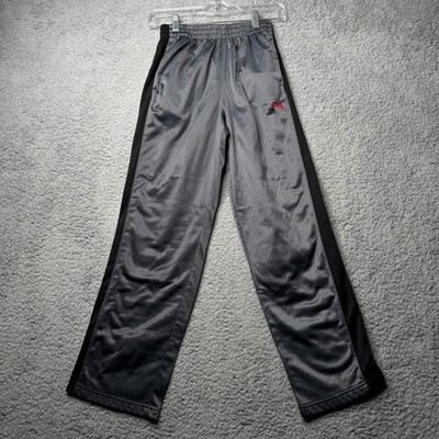 Puma Pants Boys Large Gray and Red Athletic Sweatpants