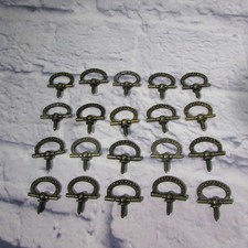 Vintage Style Gold Ring Pull Handles Lot 20 1.25in Screw Mount Cabinet