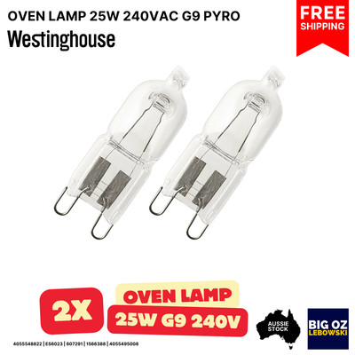 2-pack Halogen Lamp 25W 240VAC G9 for Westinghouse POP883S Oven | FreePost · OEM