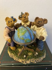 2002 Boyds Bears Friends - Jean Chris Mike - United We Stand Figurine 228401SM