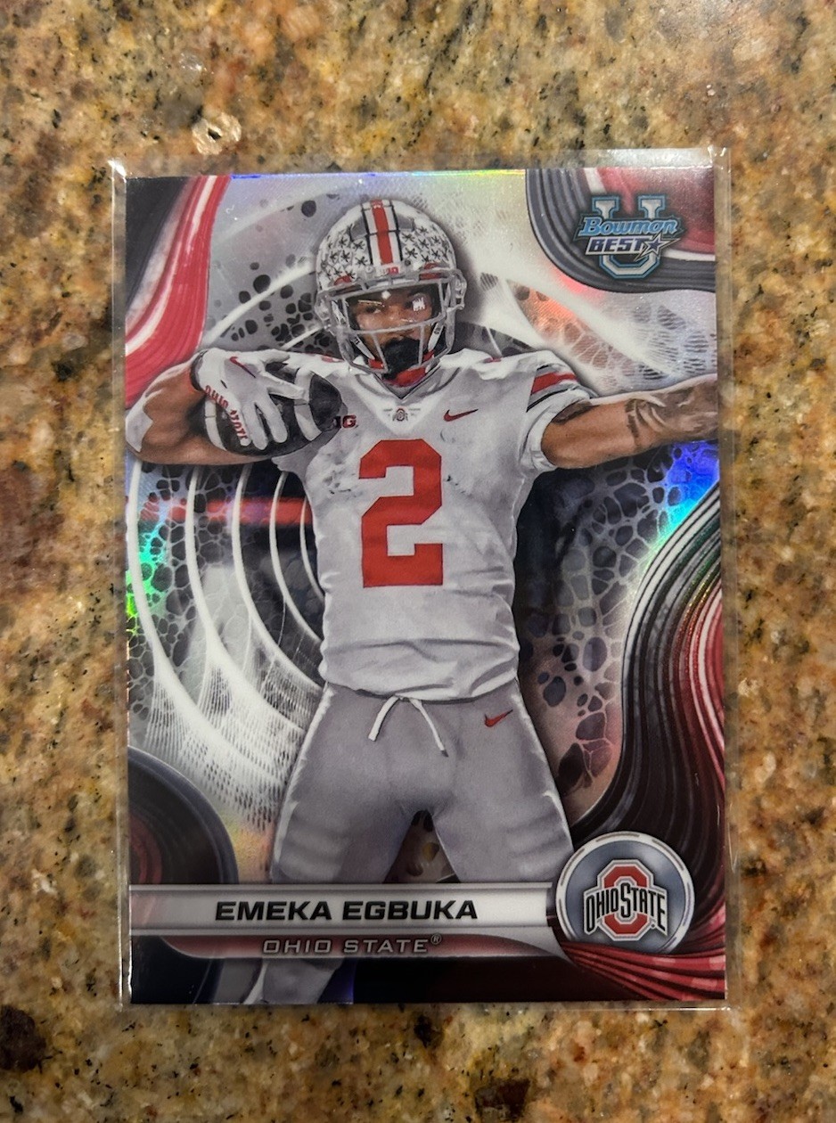 2024 Bowman Best U Emeka Egbuka Refractor Ohio State #97