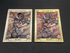 1989 NFL “Action Packed”, Chicago Bears, DAN HAMPTON, Rare “Silver Border”