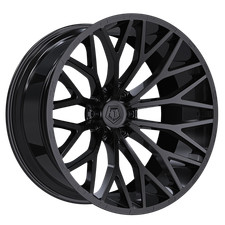 1 Tis 22x12 6x5.50 -44 566b Gloss Black Painted Lip Logo Wheel Rim